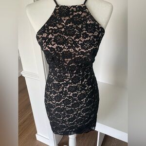 NWT Cherie Los Angeles Elegant Black Lace Sleeveless Dress Medium